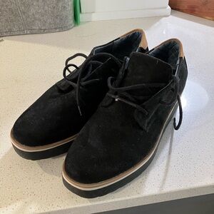 Dr. Scholl's Black Suede Platform Shoes